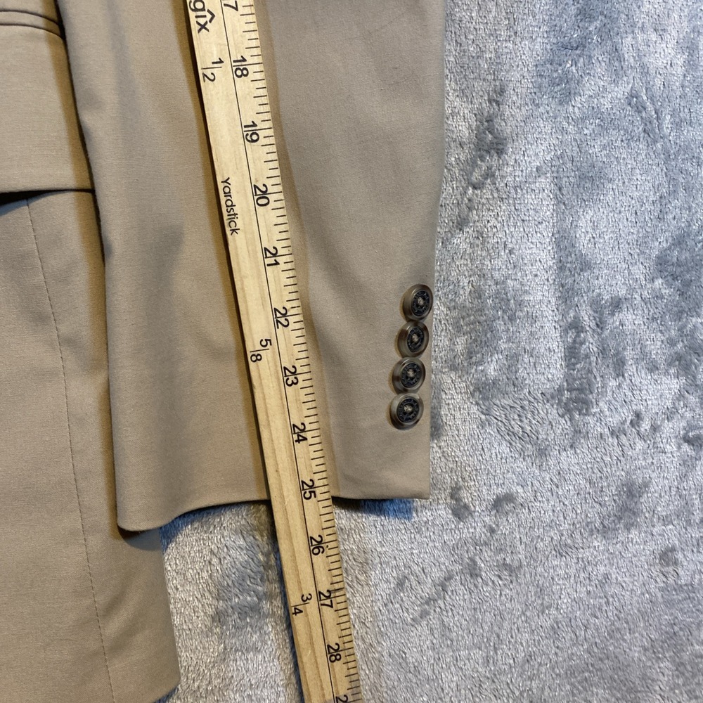 L.L Bean Mens Blazer Sport Coat Khaki Sz 44T‎ Two Button Classic USA **Flaw** - Picture 7 of 9
